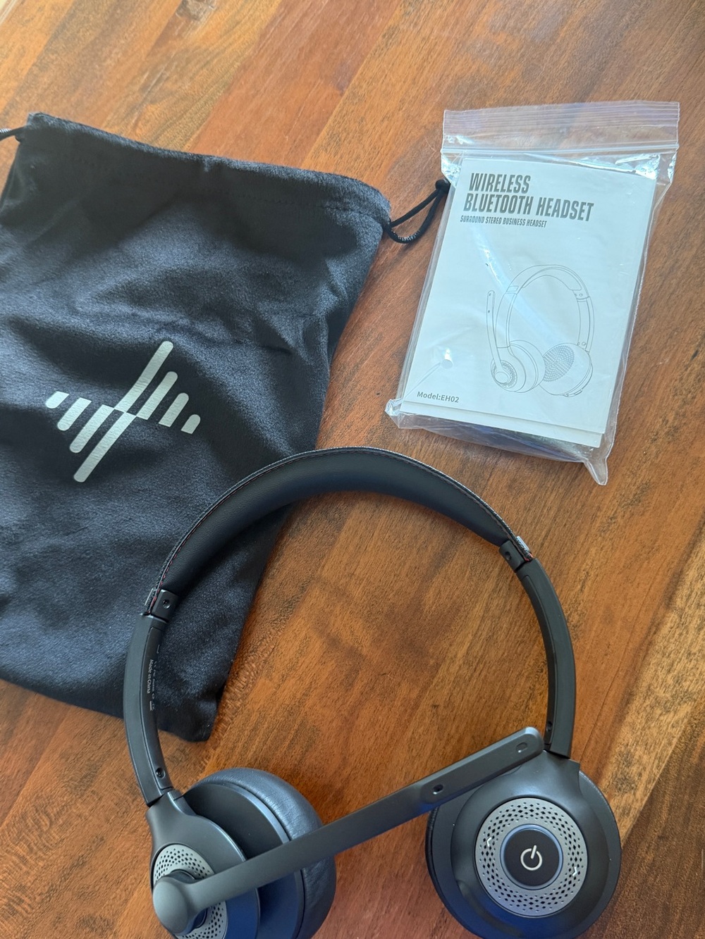 Amazon On-Ear Wireless Bluetooth Headphones — Black and Silver